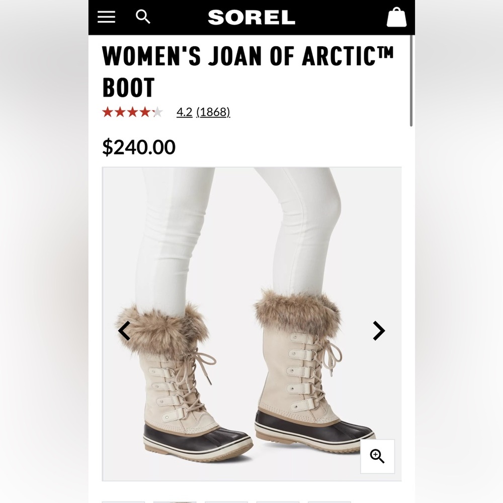 Like new Sorel snow boots, size 8